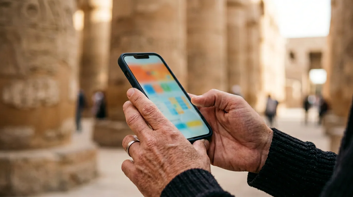 Rezerwacja biletu na smartfonie przed wizytą w Pompejach